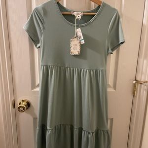 NWT Pink Rose Midi Dress